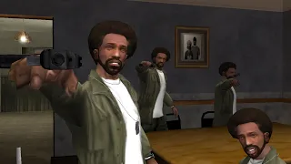 GTA San Andreas 'End of the line' mission but everyone is Carl Johnson CJ.