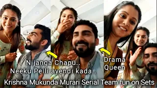 Krishna Mukunda Murari Serial Actors fun on Sets / Gagan / Prerana Kambam / Yashmi Gowda