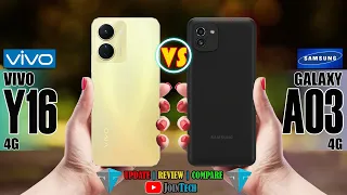 VIVO Y16 VS SAMSUNG GALAXY A03 SPECIFICATIONS COMPARISON