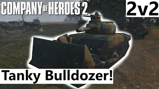 Tanky Bulldozer! 2v2 - OKW Gameplay (Company of Heroes 2)