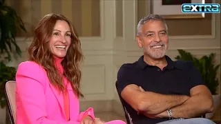 Watch George Clooney PRANK Julia Roberts During 'Ticket to Paradise' Press Day (Exclusive)