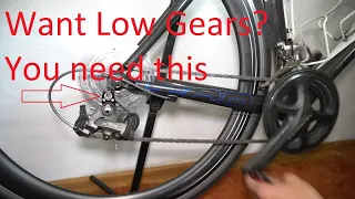 How to install a wolftooth rear derailleur hanger extender for lower gears on road or mountain bike.