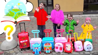 Luggage Suitcase Toys + more Children's Songs and Videos with Five Kids
