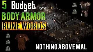 Diablo 2 - 5 Budget Body Armor Rune words for New Players