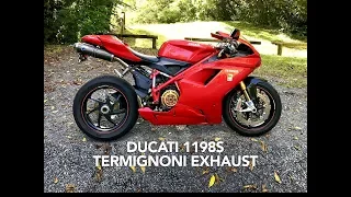 Ducati 1198s Termignoni Exhaust Sound (Walk-around ) Full Race System