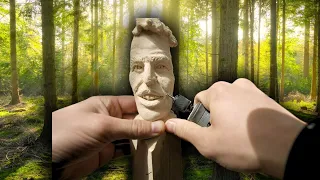 Carving a Face With A Dremel in Wood---Wood Carving Tutorial / Lesson