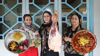 IRAN! Most Delicious Lamb Stew Recipe (Gheymeh) Cooked by Granny in Beautiful Village