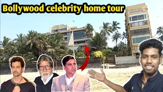 Bollywood Celebrity Homes Tour In Juhu Mumbai !! JUHU BEACH MUMBAI