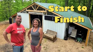 TIMELAPSE - Couple Builds A Barn On A Budget 2 Years Work In 29 Minutes