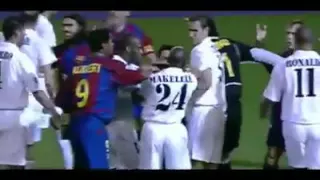 Zidane fighting with Luis Enrique in Clasico