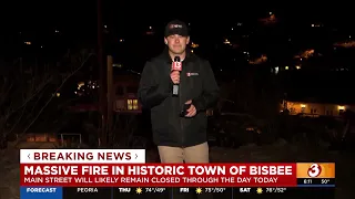 Massive fire tears through downtown Bisbee