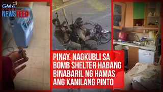 Pinay, nagkubli sa bomb shelter habang binabaril ng Hamas ang kanilang... | GMA Integrated Newsfeed