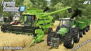 Harvesting WHEAT and OATS on the new FARM | Animals on Frühling | Farming Simulator 22 | Episode 1