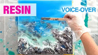 Ocean Resin Tutorial Using Plaster For Rocks (Voice Over)