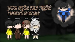 you spin me right round  //Ft little nightmares kids //Gacha club //meme