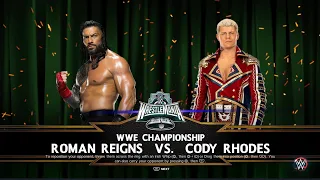 Cody rhodes vs Roman reigns Wrestlemania 40 Title Fight WWE2K23