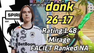 donk (26-17) (mirage) | FACEIT Ranked NA | May 26, 2024 | #cs2 #demo