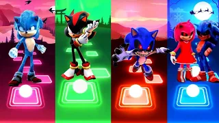 Sonic The Hedgehog Vs Shadow Vs Sonic Exe Vs Amy Sonic Exe Tiles Hop EDM Rush