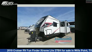 Spectacular 2019 Cruiser RV Fun Finder Xtreme Lite Travel Trailer RV For Sale in Wills Point, TX