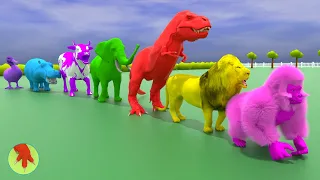 Wrong Head And Body Tiger, Dinosaur, Cow, Mammoth, Penguin, And Duck, Painting The Animal Body