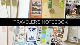 TRAVELERS NOTEBOOK 📓 Распаковка обложки standart, наклейки, папки, уголки, тетради, латунный зажим ✨