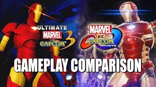 FULL GAMEPLAY COMPARISON & BREAKDOWN: Marvel Vs Capcom Infinite X UMVC3