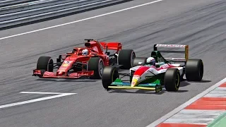 Ferrari F1 2018 vs Lotus F1 1993 - Red Bull Ring