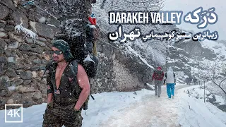 Winter Hiking in DARAKEH Valley, TEHRAN, IRAN | درکه‌ی برفی