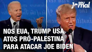 Nos EUA, Trump usa atos pró-Palestina para atacar Joe Biden