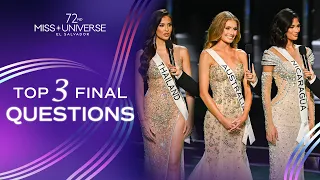 72nd MISS UNIVERSE - Top 3 Final Questions | Miss Universe