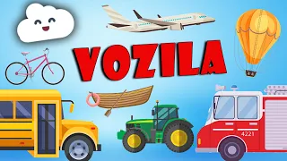 🚗 Učimo vozila 🚂✈️🚤🏎️ | Prijevozna sredstva | Vozila za djecu | Mama Medo nas uči 🐻