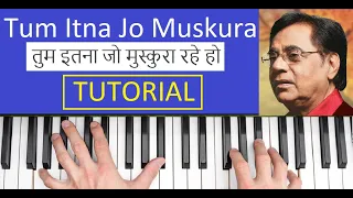 Tum Itna Jo Muskura Rahe  --  Keyboard / Harmonium / Piano Tutorial