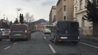 Video Driving Brasov City Romania Winter | Video Driving Worldwide
