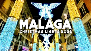 Malaga City Spain Christmas Lights 2022 Christmas Holiday Destination Costa del Sol | Andalucía [4K]