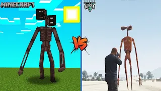 Minecraft Siren Head vs GTA5 Siren Head  Who is Best?