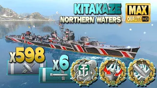 Destroyer Kitakaze: Kraken on map Northern Waters - World of Warships