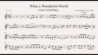 WHAT A WONDERFUL WORLD: Bb inst (clarinete,trompeta,saxo sop/tenor)(partitura con playback)