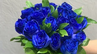 Букет синих роз #rose #blue #flowers