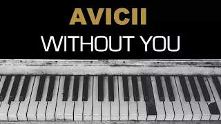 Avicii - Without You Karaoke Instrumental Acoustic Piano Cover Lyrics Ft  Sandro Cavazza