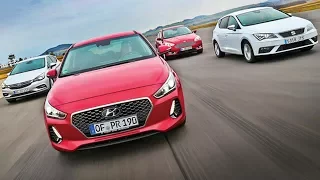 Hyundai i30 vs Ford Focus vs Opel Astra vs Seat Leon