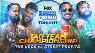 The Usos Vs The Street Profits Campeonato en Parejas - WWE Smackdown 10/09/2021 (En Español)