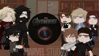 Avengers + bucky react to F! y/n