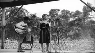 Bob Hope and Frances Langford  in U.S.O. tour, entertain U.S. troops on Bougainvi...HD Stock Footage