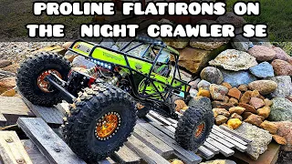 Proline Flatirons on the Losi Night Crawler SE {back yard Crawler course}