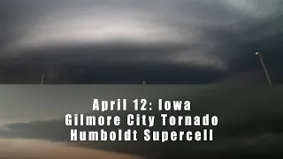 Gilmore City Tornado, Mothership Supercell, Intense Lightning- Full April 12 Storm Chase in Iowa