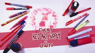 Using EVERY RED ART SUPPLY I OWN!!