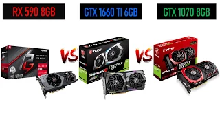 GTX 1660 Ti vs GTX 1070 vs RX 590 - i5 9600k - Gaming Comparisons