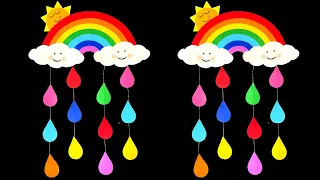 How to make Rainbow wall hanging with paper | Paper craft ideas | Kids Room Decor | DIY wall Decor