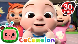 JJ Learns the Head Shoulders Knees and Toes Song 🎶 | CoComelon | Nursery Rhymes & Kids Songs