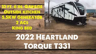 2022 Heartland Torque T331 Toy Hauler Travel Trailer